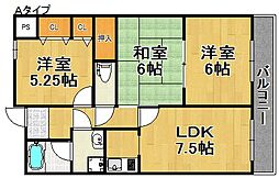 ラ・フィーネ住之江 3LDKの間取図画像