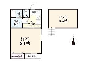 サフィール小城 201 ｜ 佐賀県小城市小城町畑田（賃貸アパート1K・2階・25.44㎡） その2