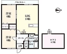 SERAI八番館　B棟 201 ｜ 佐賀県小城市三日月町久米（賃貸アパート2LDK・2階・55.28㎡） その2