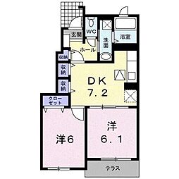 TMビレッジ2 2DKの間取図画像