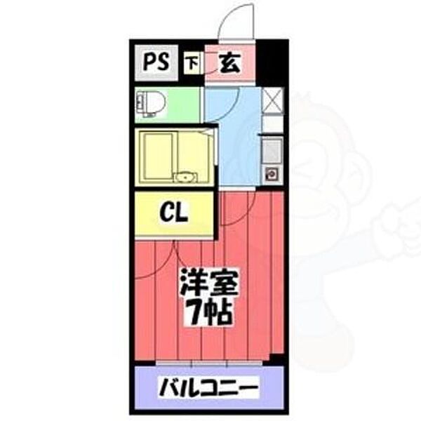 セントラルハイツ筒井 ｜愛知県名古屋市東区筒井３丁目(賃貸マンション1K・4階・24.00㎡)の写真 その2