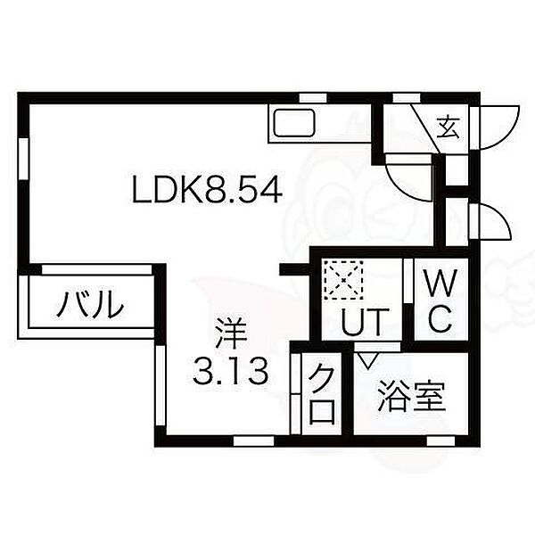 プランベイム幅下Ｓｏｕｔｈ ｜愛知県名古屋市西区幅下１丁目(賃貸アパート1R・2階・27.90㎡)の写真 その2