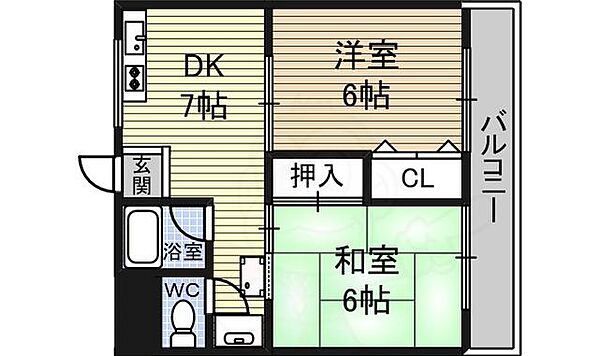 平和マンション ｜愛知県名古屋市東区東大曽根町(賃貸マンション2DK・4階・43.52㎡)の写真 その2