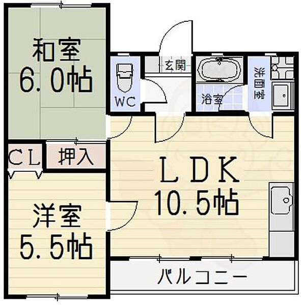 パークサイド小川 03A｜愛知県名古屋市北区若鶴町(賃貸アパート2LDK・3階・52.70㎡)の写真 その2