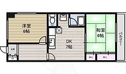 豊月マンション 2DKの間取図画像