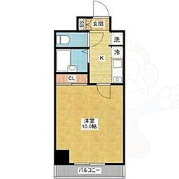 メイセイハイツ2 5階1Kの間取り