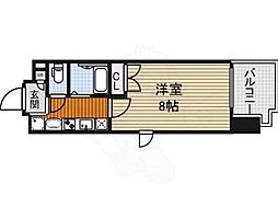 パルティール上前津 8階1Kの間取り