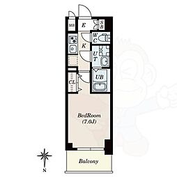 S-RESIDENCE名駅North2 6階1Kの間取り