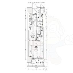 エステムコート名古屋ライブゲート 5階1DKの間取り