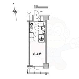 S-RESIDENCE今池beleta 4階1Kの間取り