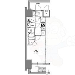 S-RESIDENCE浅間町駅前axial 14階1Kの間取り