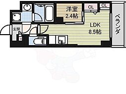 ポルタニグラ大須 7階1LDKの間取り