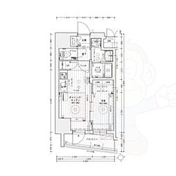 エステムコート名古屋上前津 6階1DKの間取り