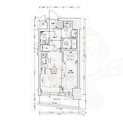 エステムコート名古屋上前津 9階1DKの間取り