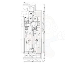 エステムコート名古屋上前津 11階1DKの間取り