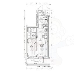 エステムコート名古屋上前津 14階1DKの間取り