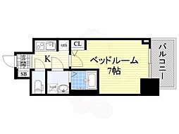 オーキッドレジデンス鶴舞(旧:S-RESIDENCE鶴舞) 11階1Kの間取り