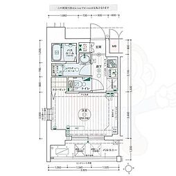 エステムコート名古屋泉プラチナムゲート 11階1Kの間取り