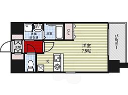 プレサンス名古屋STATIONザ・シティ 2階1Kの間取り