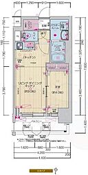 プレサンス名駅南エディフィス 14階1LDKの間取り