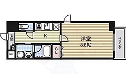 プラチナム 1Kの間取図画像