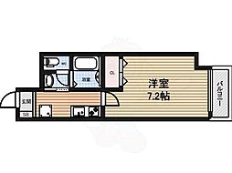 Certovita(チェルトヴィータ) 8階1Kの間取り