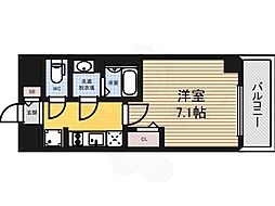 プレサンス久屋大通公園セラフィ 11階1Kの間取り