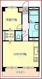 臼井ビル 1LDKの間取図画像