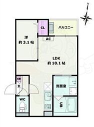 Jack motohoshizaki1 2階1LDKの間取り