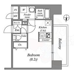 SHOKEN Residence名古屋 太閤通 ワンルームの間取図画像