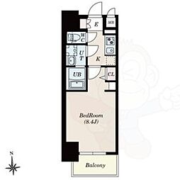 S-RESIDENCE尾頭橋beaute 1Kの間取図画像