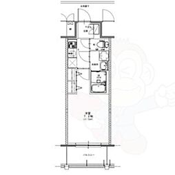 S-RESIDENCE浅間町駅前axial 1Kの間取図画像