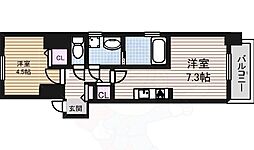 御幸レジデンス丸の内 ワンルームの間取図画像
