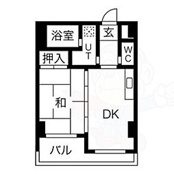 アネックス池下 1DKの間取図画像