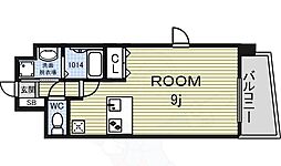 プレサンス名古屋STATIONアライブ ワンルームの間取図画像