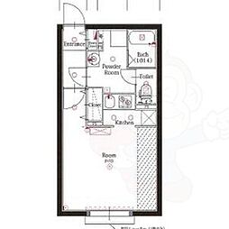 クレストタップ名古屋ウエスト 1Kの間取図画像