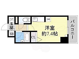 スペーシア堀田 1Kの間取図画像