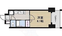 プレサンスサカエリバースタイル 1Kの間取図画像