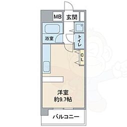 パルテンツァ 1Kの間取図画像