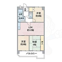 サンシティー小幡 3LDKの間取図画像