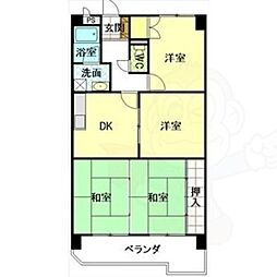 サンシティー小幡 4DKの間取図画像