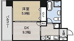 レインボーピア記念橋 1LDKの間取図画像