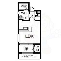 レジョイエ西高蔵駅 1LDKの間取図画像