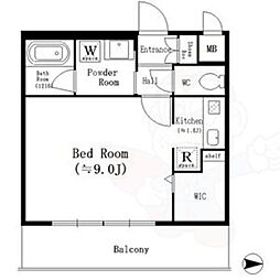 ルーエ金山 ワンルームの間取図画像