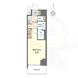 S-RESIDENCE高岳bresa(ブレサ) 1Kの間取図画像