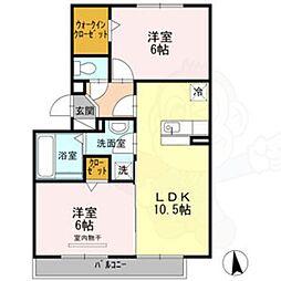 ルポゼミール 2LDKの間取図画像