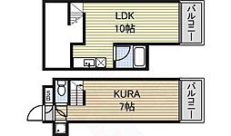 クレイタスパーク4 1LDKの間取図画像