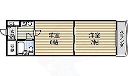 東和マンション広小路 2Kの間取図画像