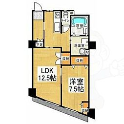 パラシオン覚王山 1LDKの間取図画像