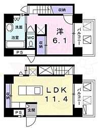 WHITEBLOSSOM 1LDKの間取図画像